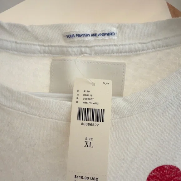 New Oui Oui Graphic T-Shirt by Mother XL - Picture 2 of 3